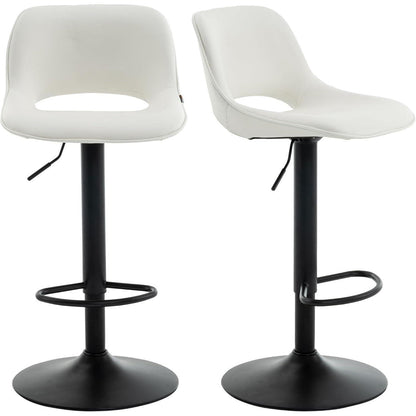 YOUNIKE Barhocker 2er Set, Höhenverstellbar & Drehbar, Weiß