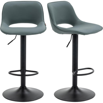 YOUNIKE Barhocker 2er Set, Höhenverstellbar & Drehbar, Graugrün