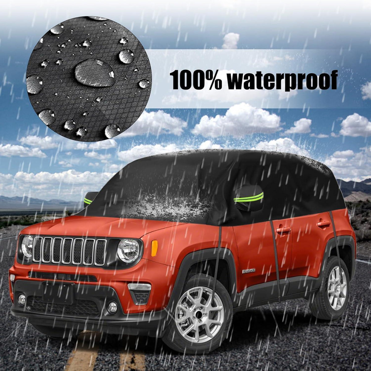 Halbgarage für Jeep Renegade 2014-2024 – Schutzhülle Schwarz