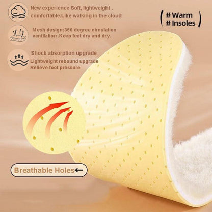 Winter Einlegesohlen Warme Lammwolle Thermo Einlagen für Schuhe