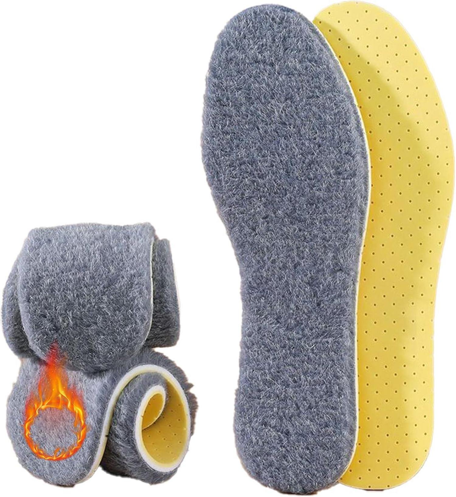 Warme Lammwolle Thermo Einlegesohlen für alle Schuhtypen