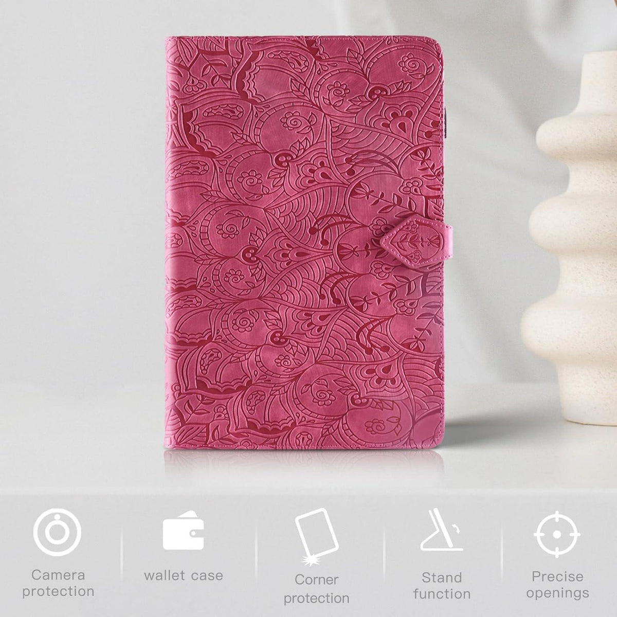 Schutzhülle für Samsung Galaxy Tab A9+ 11 Zoll, Rosenrot