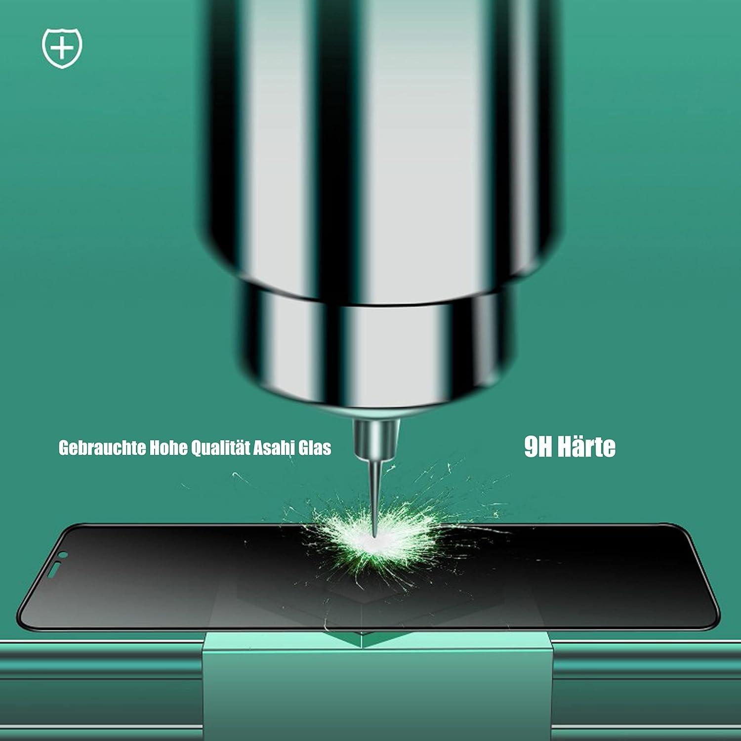 Schutzfolie für iPhone 16 Plus Blickschutz 9H Glas 3 Stück