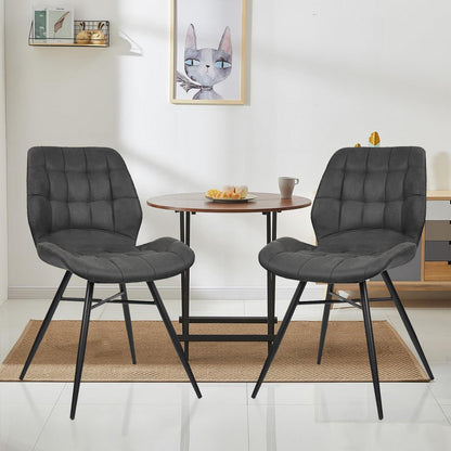 Moderne Esszimmerstühle 2er Set Schwarz