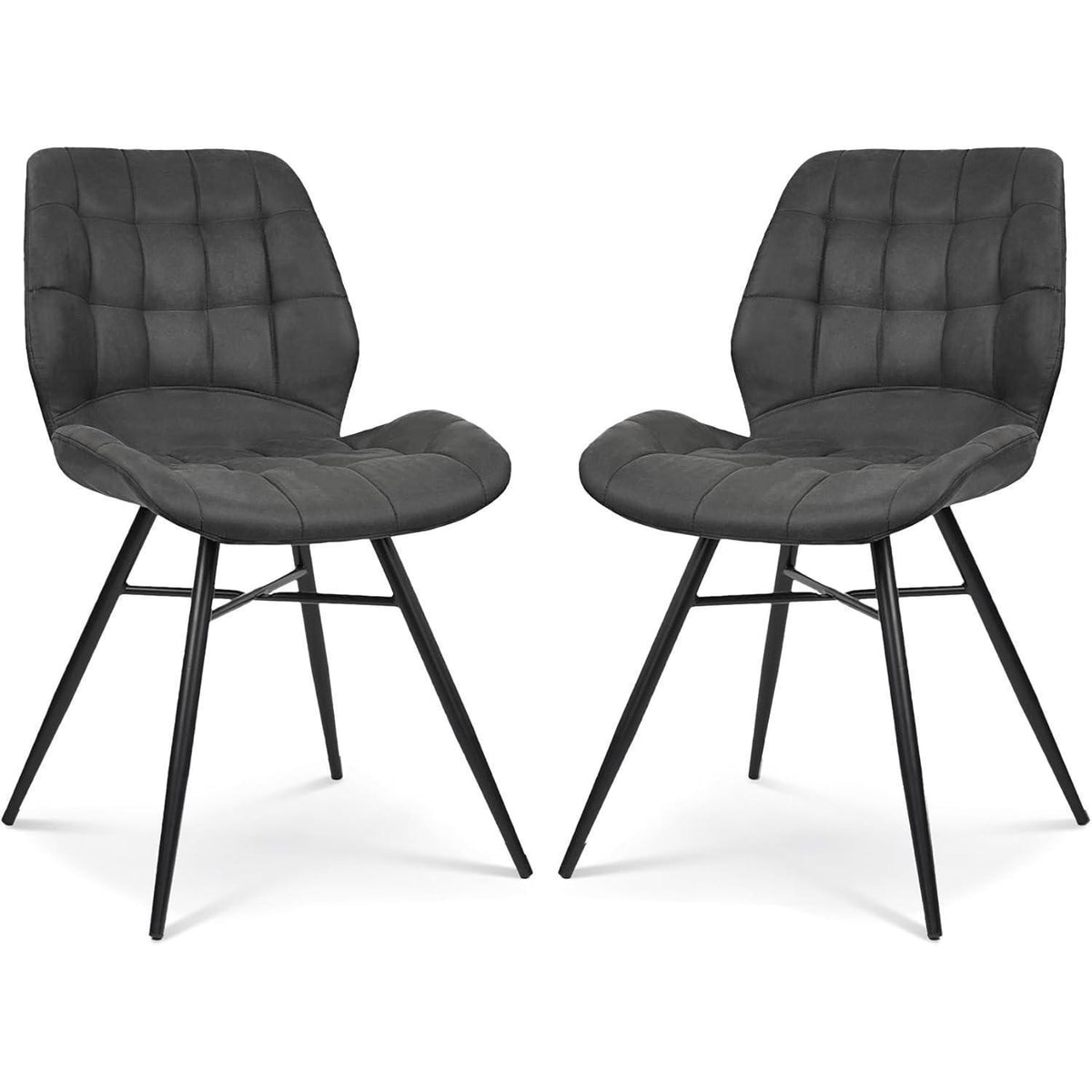 Moderne Esszimmerstühle 2er Set Schwarz