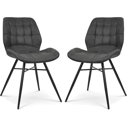 Moderne Esszimmerstühle 2er Set Schwarz