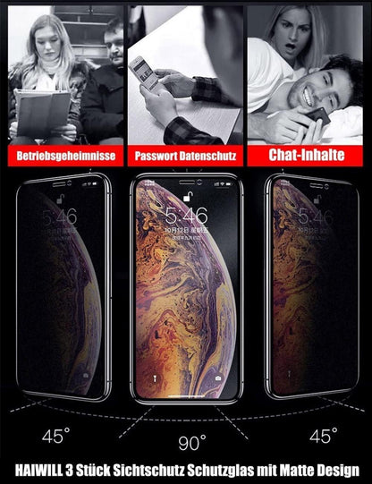 iPhone 16 Blickschutzfolie - 9H Sichtschutz Anti-Spy