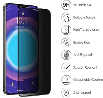 Blickschutzfolie iPhone 16 Displayschutz Anti-Spy 9H Glas Schutz 3er Pack