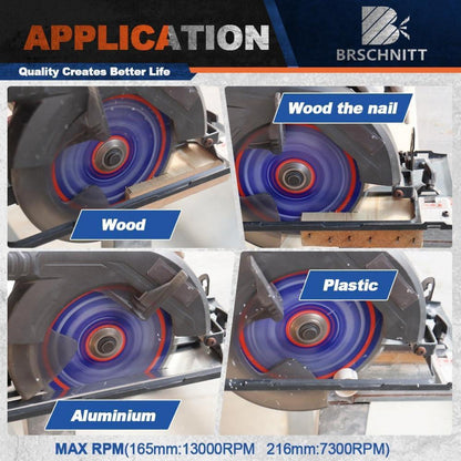 Kreissägeblatt 165mm 60T für Holz, Metall & Alu (6 Stück)