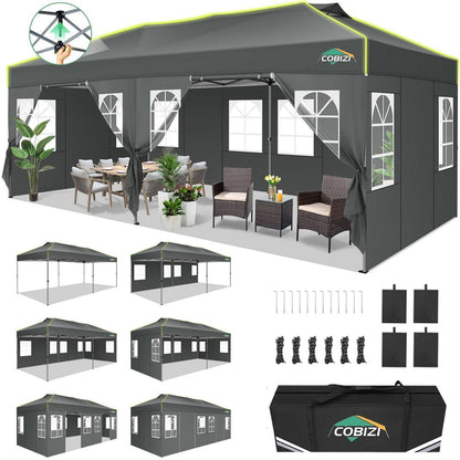 Faltpavillon 3x6 mit Seitenwänden – Wasserdicht & UV-Schutz
