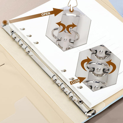 FYY PU Leder A5 Binder Notizbuch Planer mit gefüttertem
