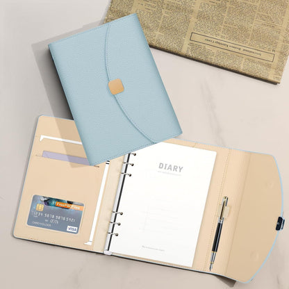 FYY PU Leder A5 Binder Notizbuch Planer mit gefüttertem