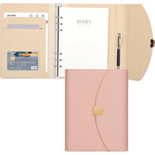 Notizbuch A5 Binder PU Leder 6 Ring Budget Journal Planer
