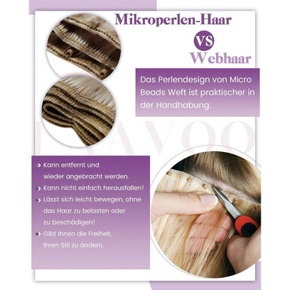 Blond Highlight Echthaar Tressen – Remy Weft #18/613, 50g