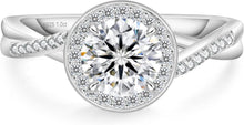 Solitärring Moissanite 1-2 Karat VVS1 D 925 Silber Weißgold