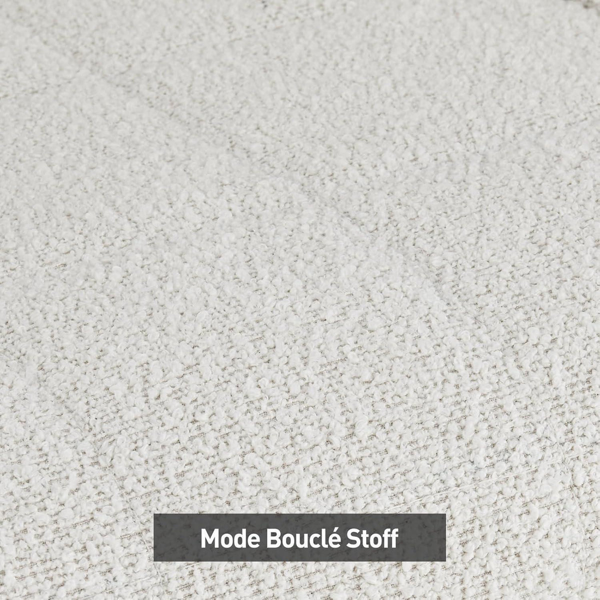 Esszimmerstühle 6er Set Bouclé Beige mit Armlehnen