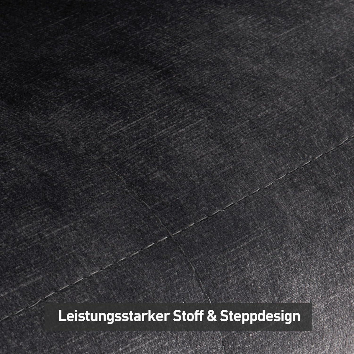 Samt Esszimmerstühle 6er Set, Kohlenstoffgrau