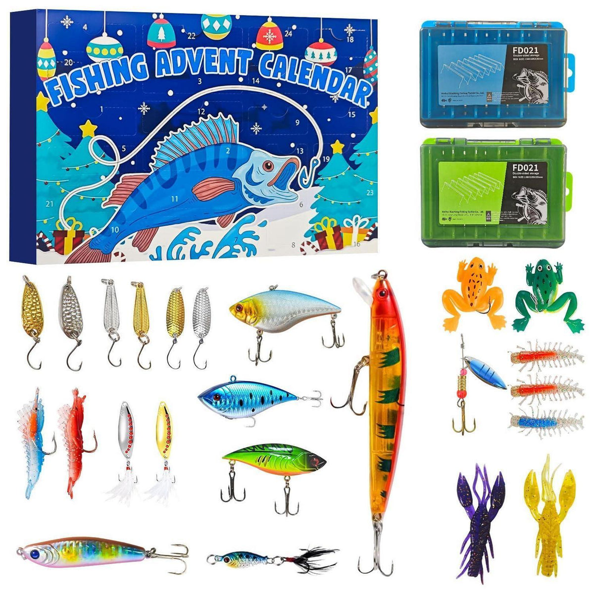 Angel Adventskalender 2026 mit Köder-Set für Angler