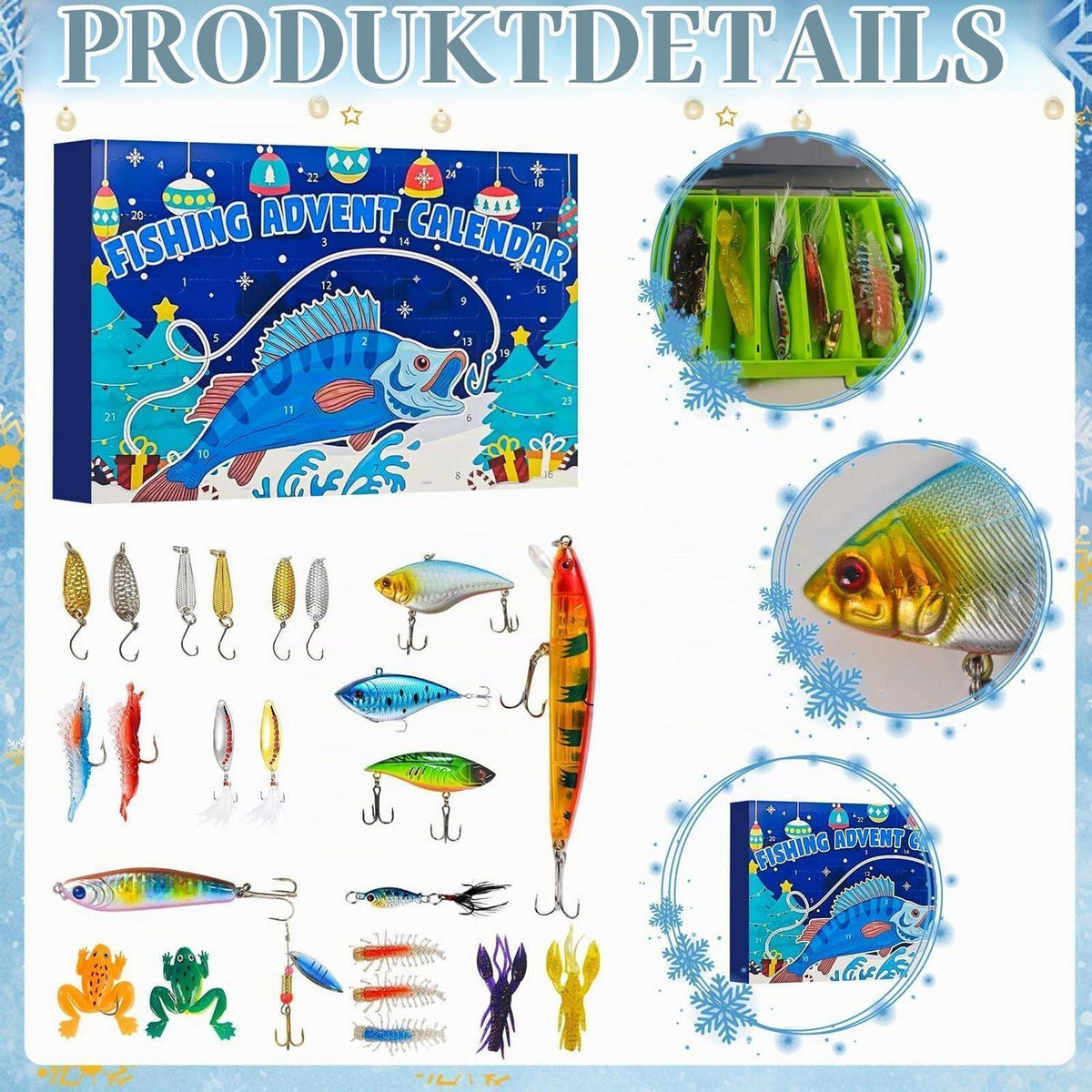 Angel Adventskalender 2026 mit Köder-Set für Angler