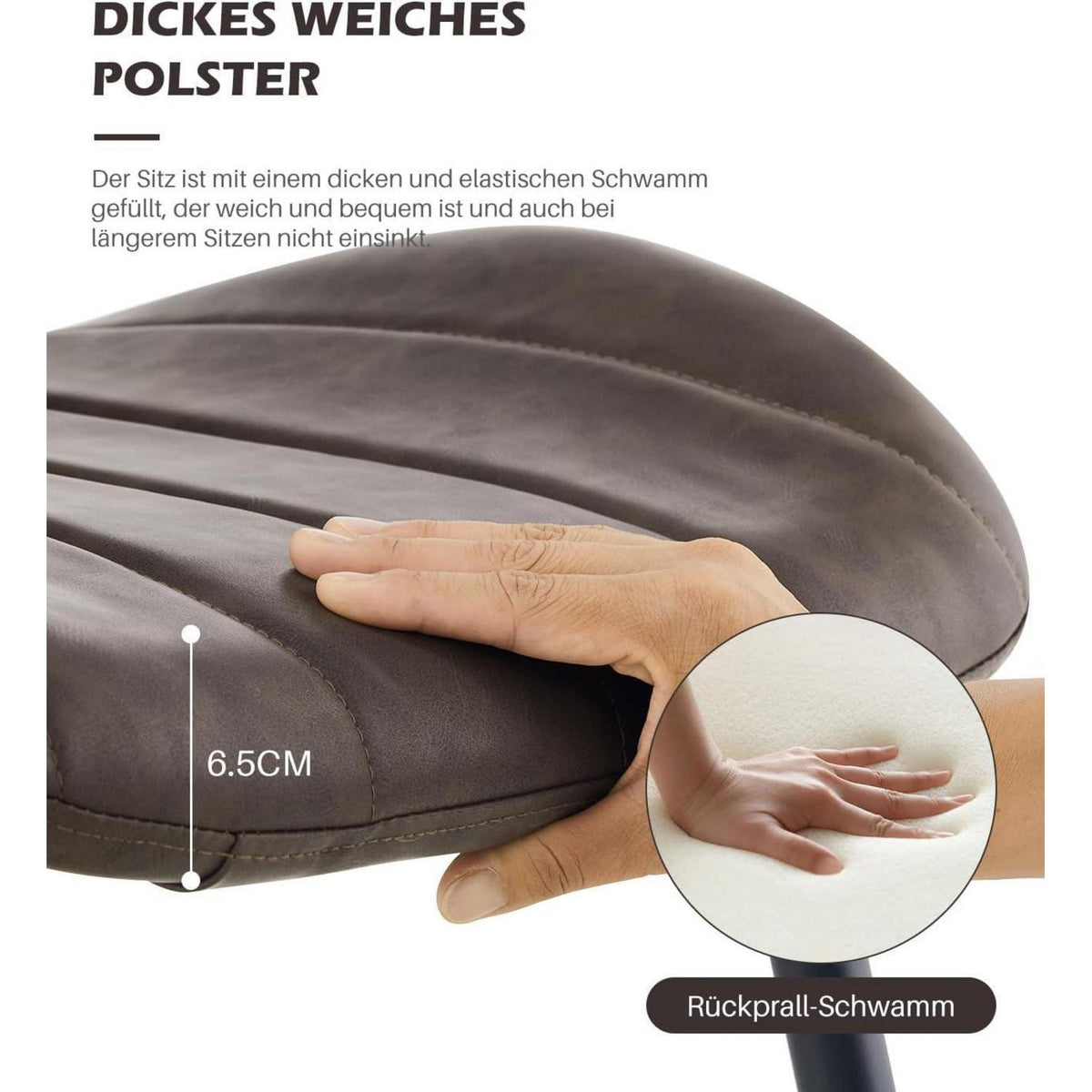 Esszimmerstühle 6er Set Braun – Komfort & Stil in Lederoptik