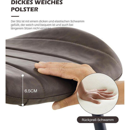 Esszimmerstühle 6er Set Braun – Komfort & Stil in Lederoptik