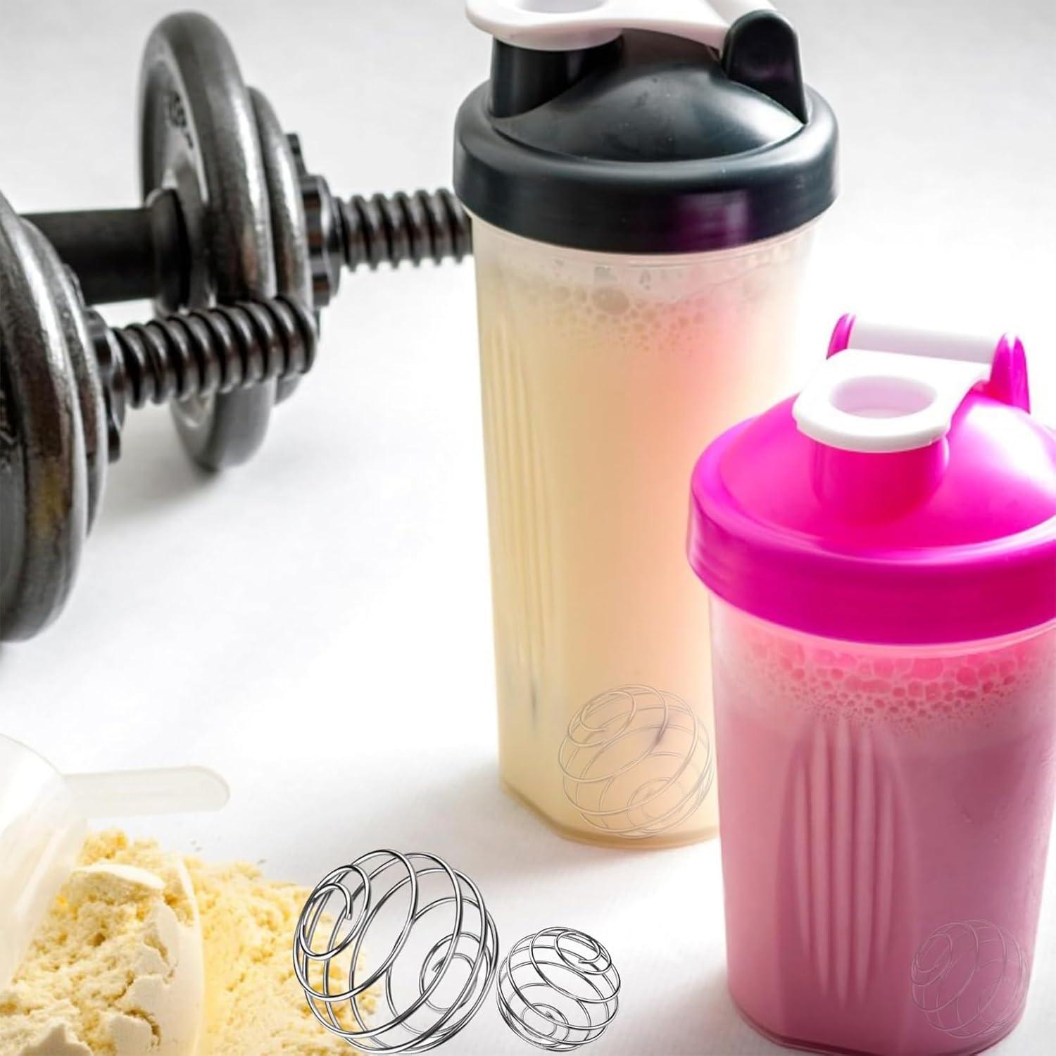 Edelstahl Protein Shaker Mixer Kugel Sport Fitness 3er Set