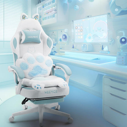 MEENICE Cute Gaming Stuhl mit Katzenpfote