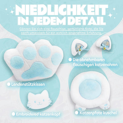 MEENICE Cute Gaming Stuhl mit Katzenpfote