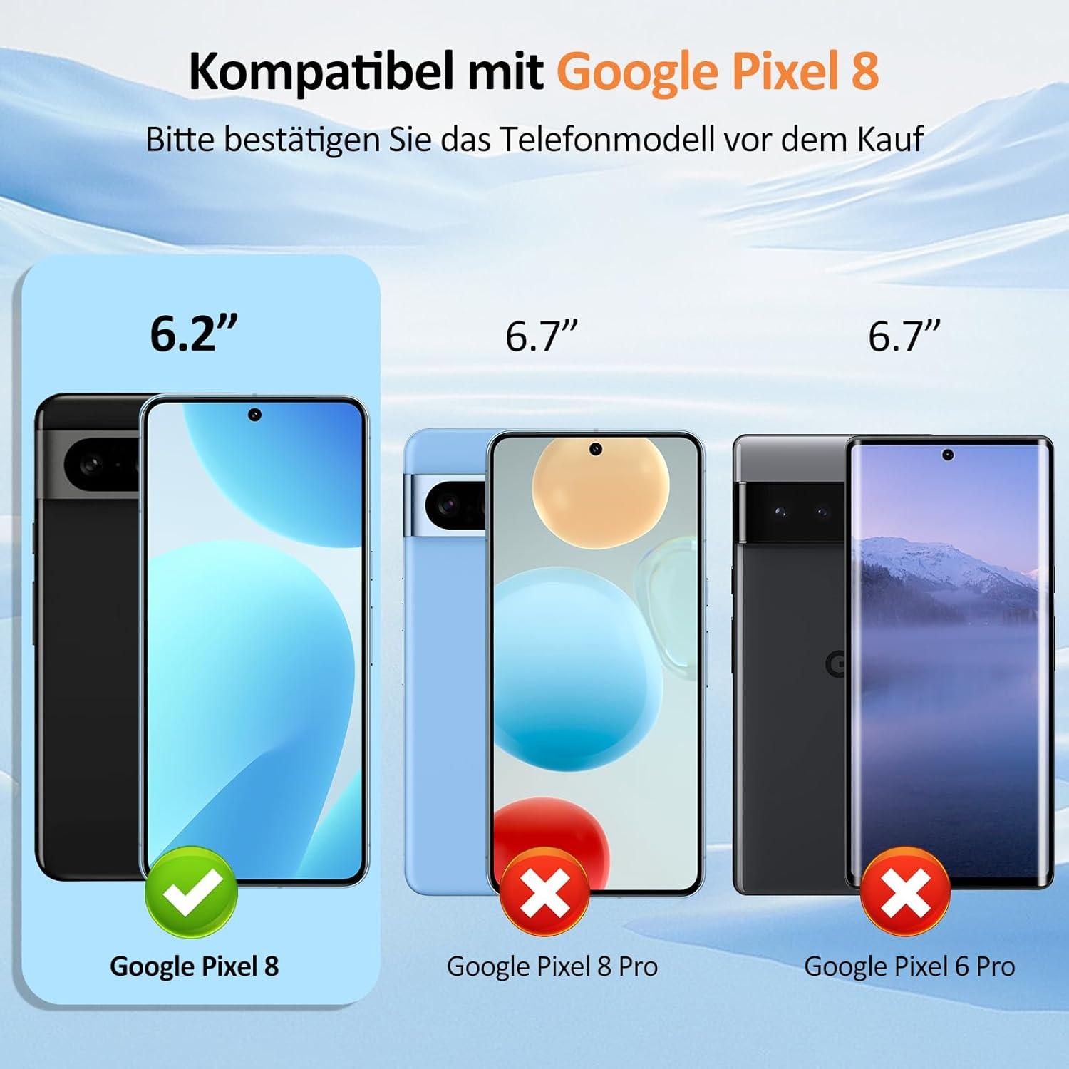 2er Pack Panzerglas Schutzfolie für Google Pixel