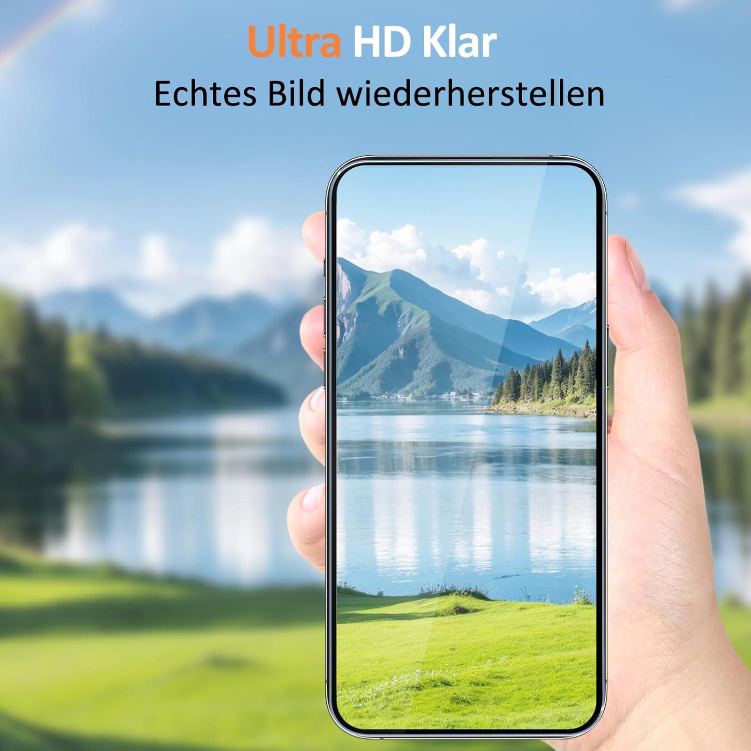Panzerfolie für iPhone 15 Pro | Displayschutz 9H 2er Pack