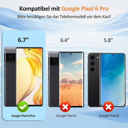 Agedate Panzerglas Schutzfolie für Google Pixel 6 Pro, 2