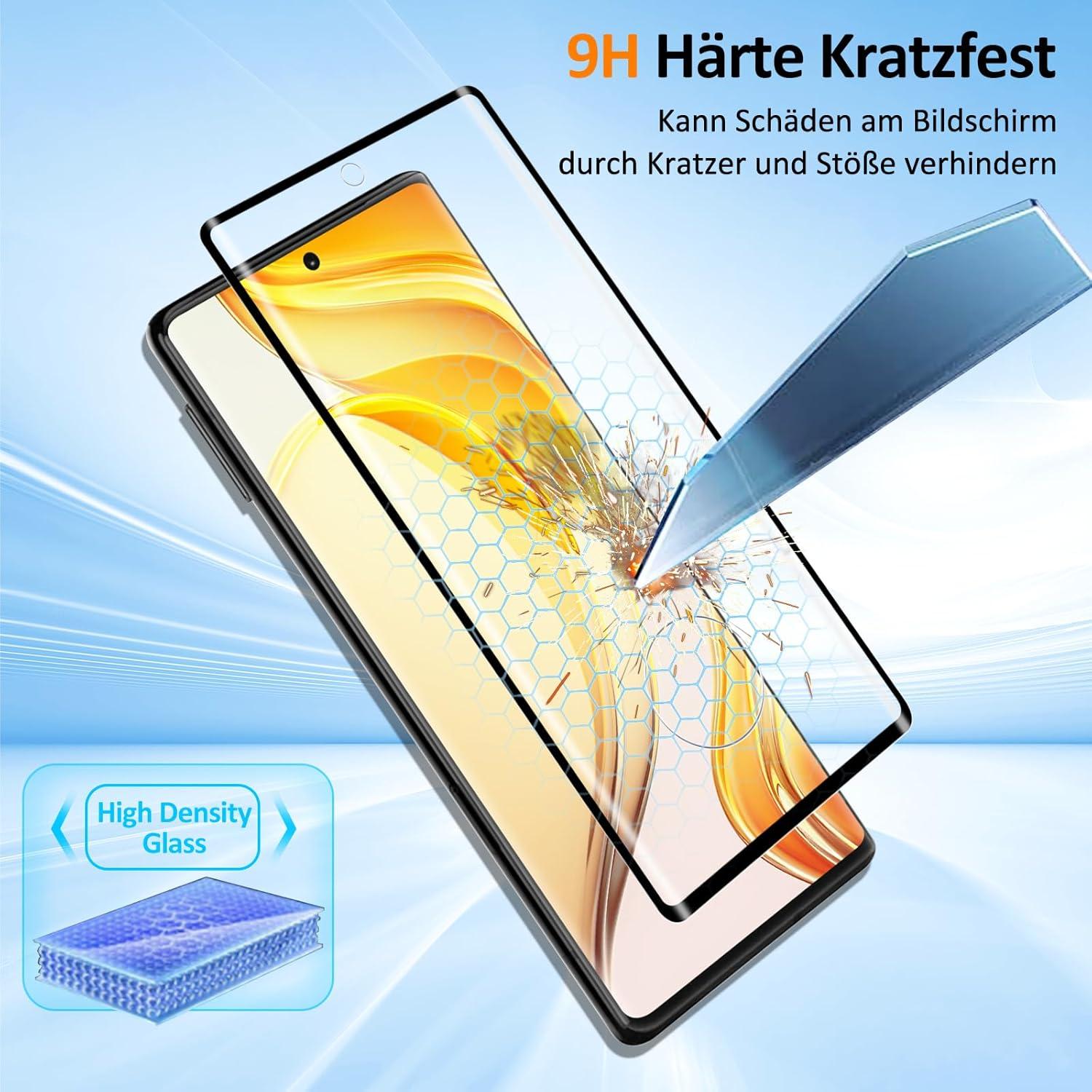 Agedate Panzerglasfolie Google Pixel 6 Pro 2 Stück HD Displayschutz Anti-Kratzer Schutzfolie