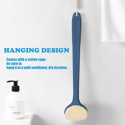 Rückenbürste Dusche 43 cm Anti-Rutsch Körperreinigung Blau