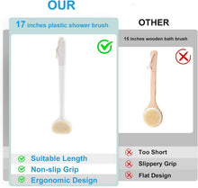 Rückenbürste für die Dusche mit 43 cm langem Griff