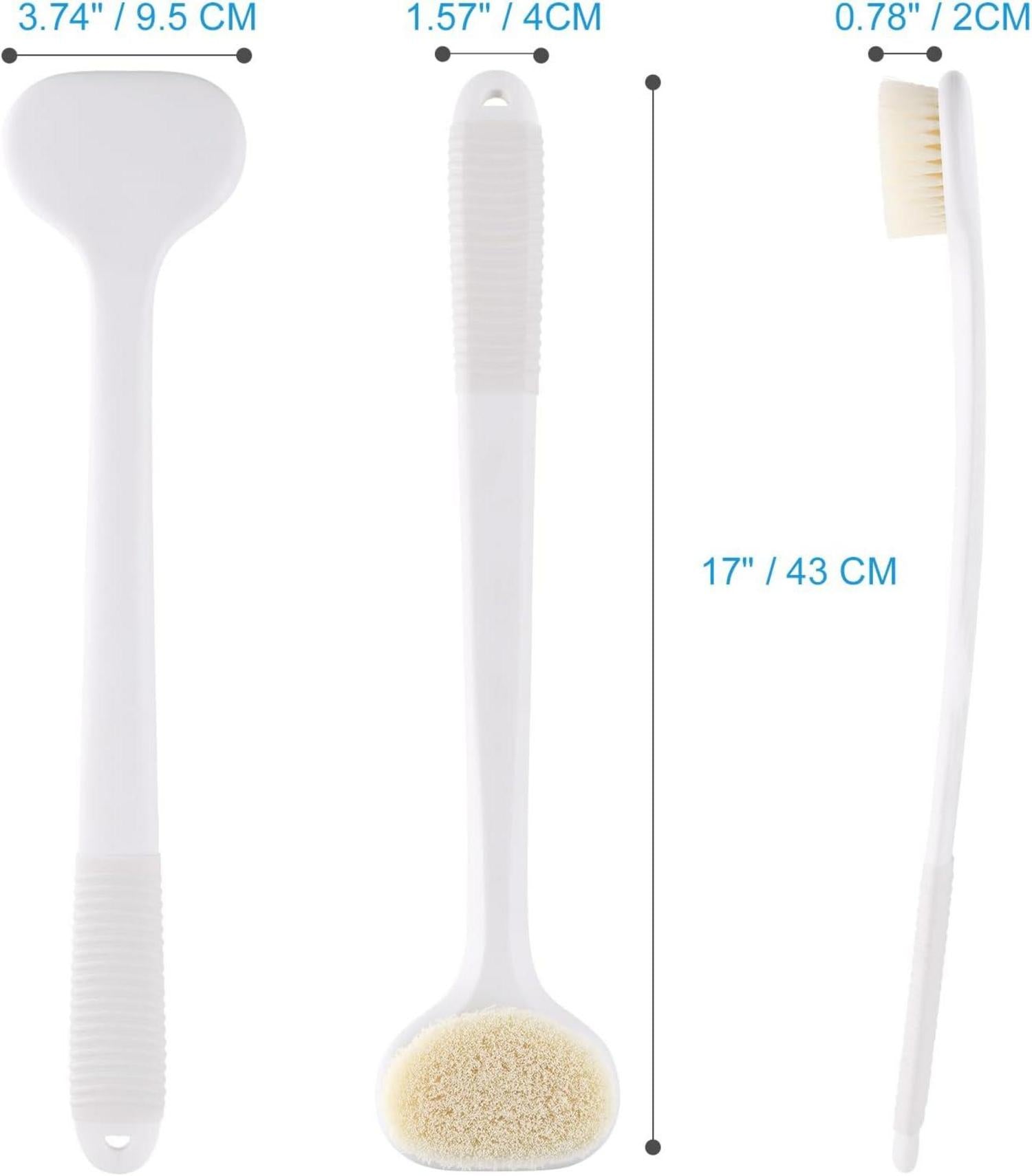 Rückenbürste mit 43 cm langem Anti-Rutsch-Griff, Nass- und