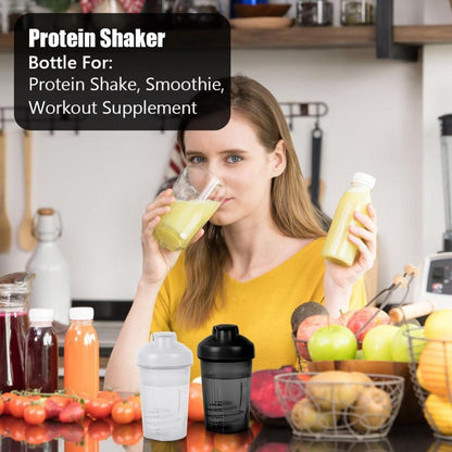 Protein Shaker 500ml mit Edelstahl Mischkugel und Messskala