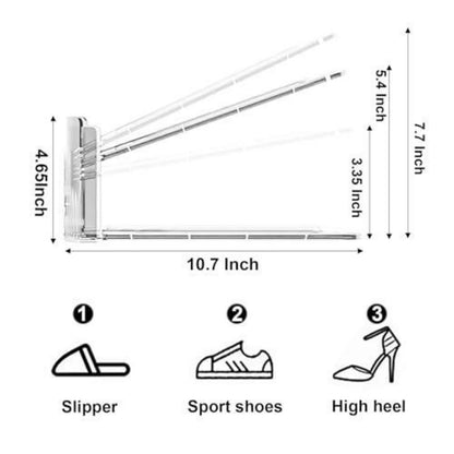 Platzsparender Schuhregal Organizer – 20 Stück Stapelbar