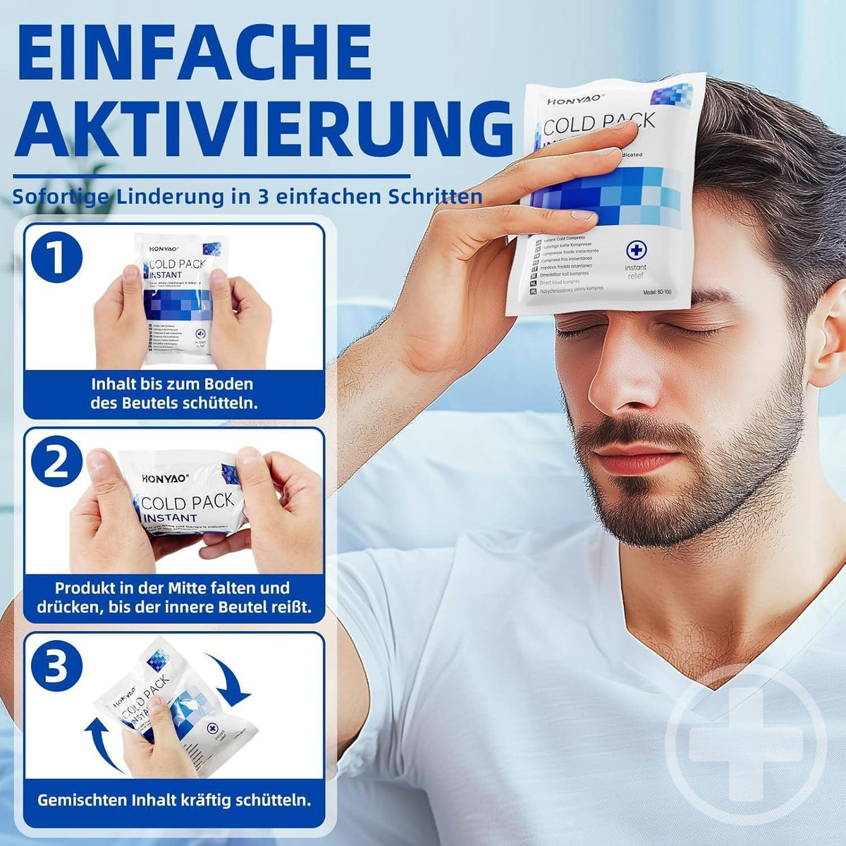 Sofort-Kältekompressen 9er Pack für Sport & Erste Hilfe