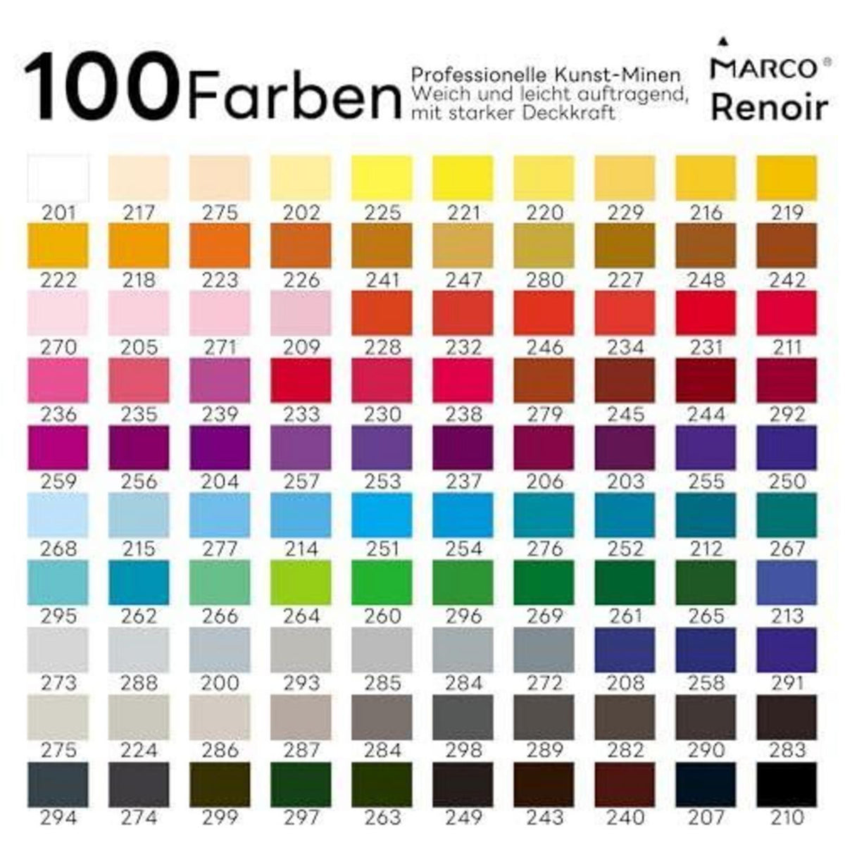 Buntstifte Set 100 Farben - Ölkreide für Erwachsene & Künstler