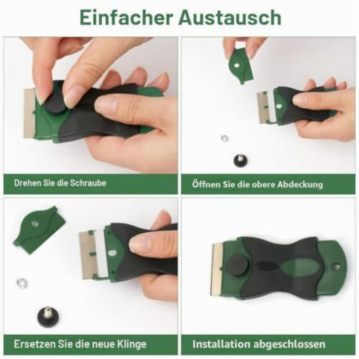 Keramikfeldschaber Set | 2 Stück Schaber für Kochfeld & Backofen