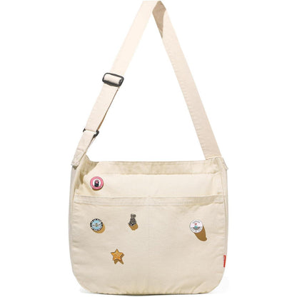 Captain Blues Canvas Messenger Bag mit Multi-Pockets, Damen