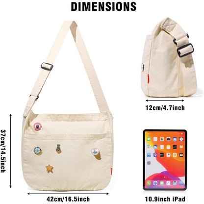Captain Blues Canvas Messenger Bag, große