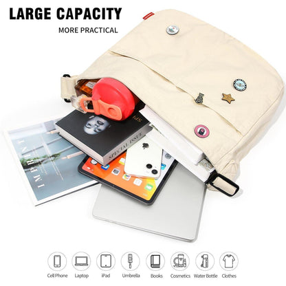 Captain Blues Canvas Messenger Bag, große