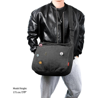 Canvas Messenger Bag Captain Blues Große Kuriertasche