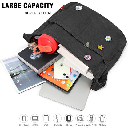 Canvas Messenger Bag Captain Blues Große Kuriertasche