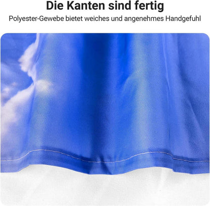 Duschvorhang Delphin 180x160cm Antischimmel Textil, Wasserabweisend, Waschbar