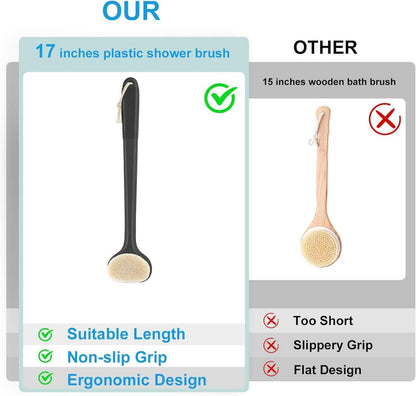 Rückenbürste mit 43 cm Griff, Nass- und