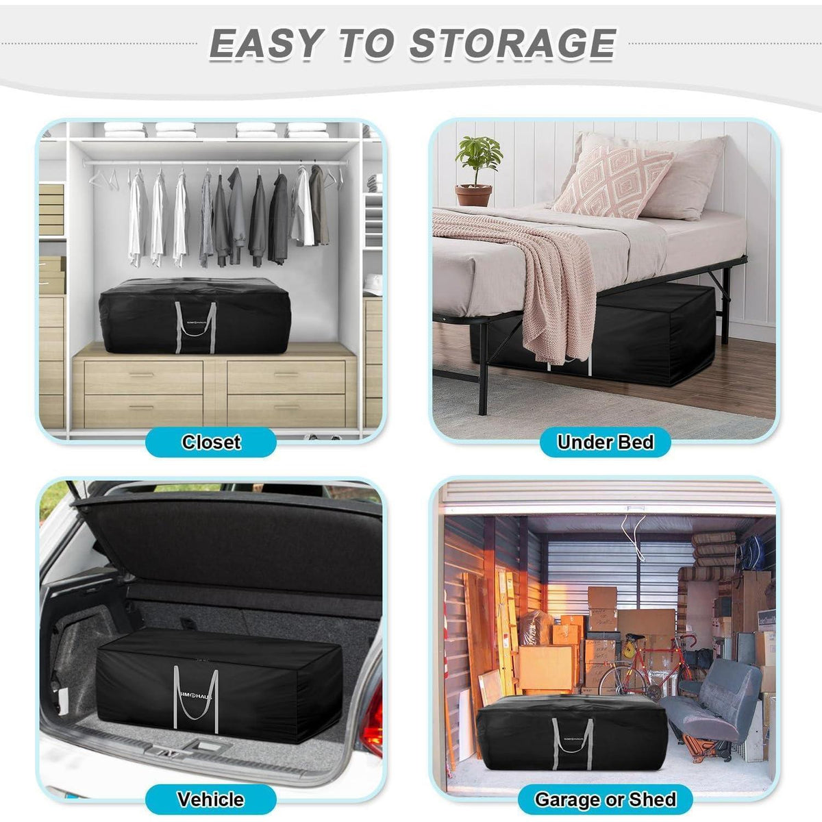 Auflagen Tasche 180x80x60cm - Wasserdichte Aufbewahrung für Polster