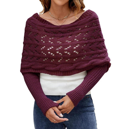 Schal mit Ärmeln Damen Rot Einheitsgröße Winter Warm