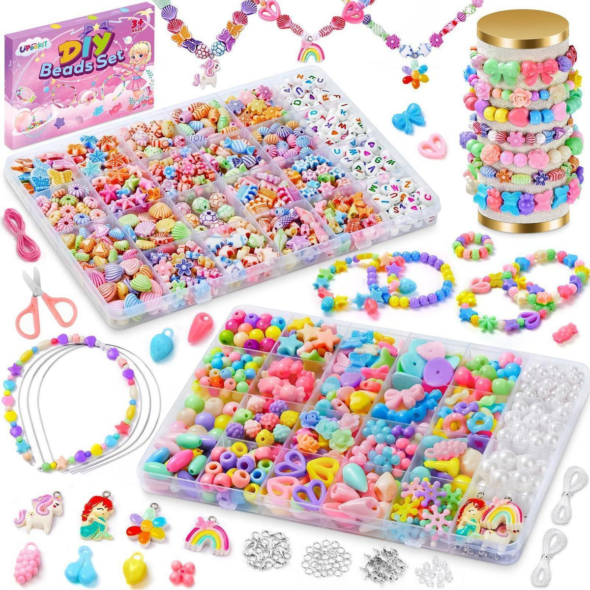 Perlen Set zum Selber Machen für Kinder – DIY Schmuck Basteln